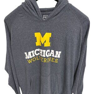 Michigan Wolverines Hooded Sweatshirt Mens Size XXL Lightweight PROEdge